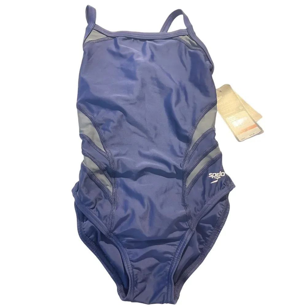 Speedo Navy Blue One-Piece Swimsuit Athletic Performance Swimwear size 28‎ A-700